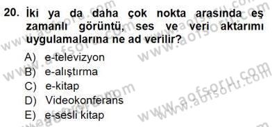 İng. Öğretmenliğinde Öğretim Teknolojileri Ve Materyal Tasarımı 1 Dersi 2012 - 2013 Yılı (Final) Dönem Sonu Sınav Soruları 20. Soru