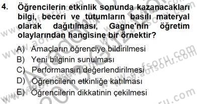İng. Öğretmenliğinde Öğretim Teknolojileri Ve Materyal Tasarımı 1 Dersi 2012 - 2013 Yılı (Final) Dönem Sonu Sınav Soruları 4. Soru