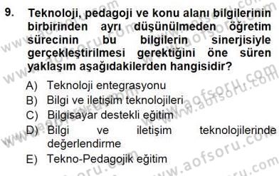 İng. Öğretmenliğinde Öğretim Teknolojileri Ve Materyal Tasarımı 1 Dersi 2012 - 2013 Yılı (Final) Dönem Sonu Sınav Soruları 9. Soru