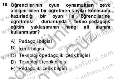İng. Öğretmenliğinde Öğretim Teknolojileri Ve Materyal Tasarımı 1 Dersi 2013 - 2014 Yılı (Vize) Ara Sınav Soruları 18. Soru