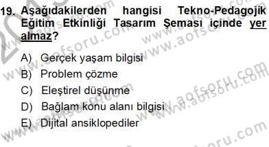 İng. Öğretmenliğinde Öğretim Teknolojileri Ve Materyal Tasarımı 1 Dersi 2013 - 2014 Yılı (Vize) Ara Sınav Soruları 19. Soru