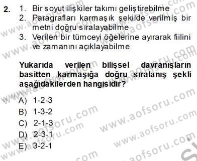 İng. Öğretmenliğinde Öğretim Teknolojileri Ve Materyal Tasarımı 1 Dersi 2013 - 2014 Yılı (Vize) Ara Sınav Soruları 2. Soru
