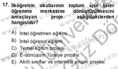 İng. Öğretmenliğinde Öğretim Teknolojileri Ve Materyal Tasarımı 1 Dersi 2013 - 2014 Yılı (Final) Dönem Sonu Sınav Soruları 17. Soru