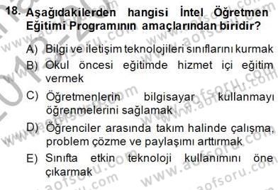 İng. Öğretmenliğinde Öğretim Teknolojileri Ve Materyal Tasarımı 1 Dersi 2013 - 2014 Yılı (Final) Dönem Sonu Sınav Soruları 18. Soru