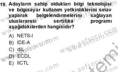 İng. Öğretmenliğinde Öğretim Teknolojileri Ve Materyal Tasarımı 1 Dersi 2013 - 2014 Yılı (Final) Dönem Sonu Sınav Soruları 19. Soru