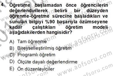 İng. Öğretmenliğinde Öğretim Teknolojileri Ve Materyal Tasarımı 1 Dersi 2013 - 2014 Yılı (Final) Dönem Sonu Sınav Soruları 4. Soru