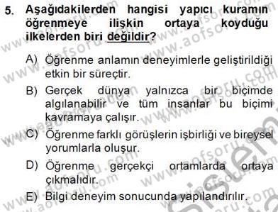 İng. Öğretmenliğinde Öğretim Teknolojileri Ve Materyal Tasarımı 1 Dersi 2013 - 2014 Yılı (Final) Dönem Sonu Sınav Soruları 5. Soru