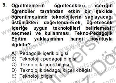 İng. Öğretmenliğinde Öğretim Teknolojileri Ve Materyal Tasarımı 1 Dersi 2013 - 2014 Yılı (Final) Dönem Sonu Sınav Soruları 9. Soru