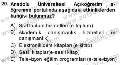 İng. Öğretmenliğinde Öğretim Teknolojileri Ve Materyal Tasarımı 1 Dersi 2013 - 2014 Yılı Tek Ders Sınav Soruları 20. Soru