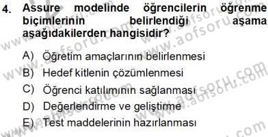 İng. Öğretmenliğinde Öğretim Teknolojileri Ve Materyal Tasarımı 1 Dersi 2013 - 2014 Yılı Tek Ders Sınav Soruları 4. Soru