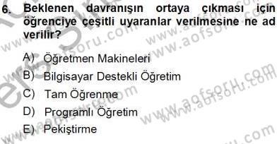 İng. Öğretmenliğinde Öğretim Teknolojileri Ve Materyal Tasarımı 1 Dersi 2013 - 2014 Yılı Tek Ders Sınav Soruları 6. Soru