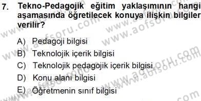İng. Öğretmenliğinde Öğretim Teknolojileri Ve Materyal Tasarımı 1 Dersi 2013 - 2014 Yılı Tek Ders Sınav Soruları 7. Soru