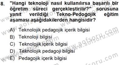 İng. Öğretmenliğinde Öğretim Teknolojileri Ve Materyal Tasarımı 1 Dersi 2013 - 2014 Yılı Tek Ders Sınav Soruları 8. Soru