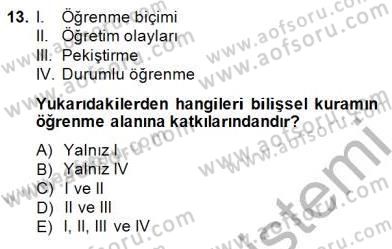 İng. Öğretmenliğinde Öğretim Teknolojileri Ve Materyal Tasarımı 1 Dersi 2014 - 2015 Yılı (Vize) Ara Sınav Soruları 13. Soru