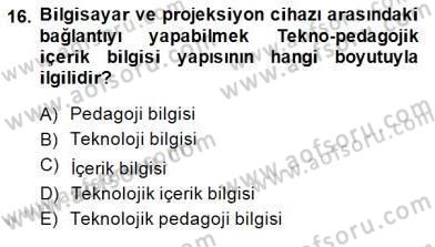 İng. Öğretmenliğinde Öğretim Teknolojileri Ve Materyal Tasarımı 1 Dersi 2014 - 2015 Yılı (Vize) Ara Sınav Soruları 16. Soru