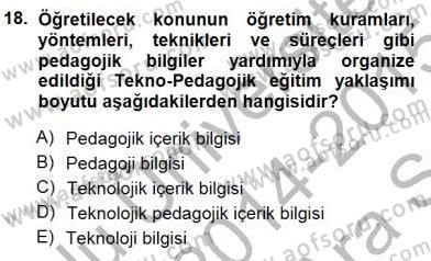 İng. Öğretmenliğinde Öğretim Teknolojileri Ve Materyal Tasarımı 1 Dersi 2014 - 2015 Yılı (Vize) Ara Sınav Soruları 18. Soru