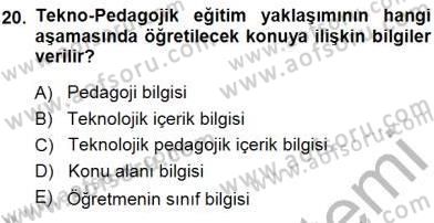 İng. Öğretmenliğinde Öğretim Teknolojileri Ve Materyal Tasarımı 1 Dersi 2014 - 2015 Yılı (Vize) Ara Sınav Soruları 20. Soru