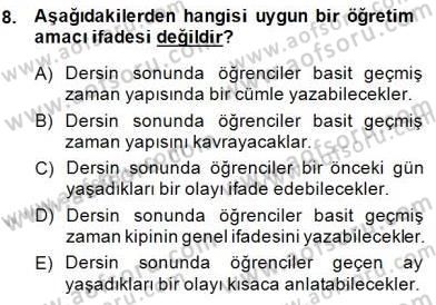 İng. Öğretmenliğinde Öğretim Teknolojileri Ve Materyal Tasarımı 1 Dersi 2014 - 2015 Yılı (Vize) Ara Sınav Soruları 8. Soru