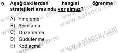 İng. Öğretmenliğinde Öğretim Teknolojileri Ve Materyal Tasarımı 1 Dersi 2014 - 2015 Yılı (Vize) Ara Sınav Soruları 9. Soru