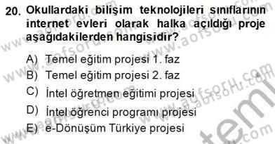 İng. Öğretmenliğinde Öğretim Teknolojileri Ve Materyal Tasarımı 1 Dersi 2014 - 2015 Yılı (Final) Dönem Sonu Sınav Soruları 20. Soru