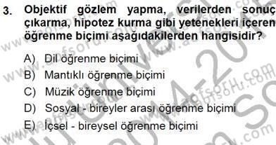 İng. Öğretmenliğinde Öğretim Teknolojileri Ve Materyal Tasarımı 1 Dersi 2014 - 2015 Yılı (Final) Dönem Sonu Sınav Soruları 3. Soru