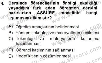İng. Öğretmenliğinde Öğretim Teknolojileri Ve Materyal Tasarımı 1 Dersi 2014 - 2015 Yılı (Final) Dönem Sonu Sınav Soruları 4. Soru