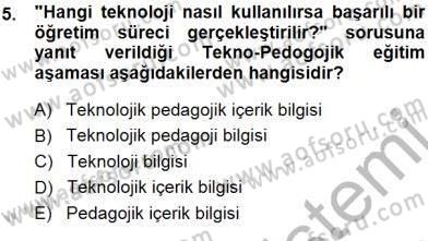 İng. Öğretmenliğinde Öğretim Teknolojileri Ve Materyal Tasarımı 1 Dersi 2014 - 2015 Yılı (Final) Dönem Sonu Sınav Soruları 5. Soru