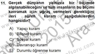 İng. Öğretmenliğinde Öğretim Teknolojileri Ve Materyal Tasarımı 1 Dersi 2015 - 2016 Yılı (Vize) Ara Sınav Soruları 11. Soru