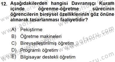 İng. Öğretmenliğinde Öğretim Teknolojileri Ve Materyal Tasarımı 1 Dersi 2015 - 2016 Yılı (Vize) Ara Sınav Soruları 12. Soru