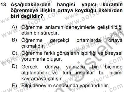 İng. Öğretmenliğinde Öğretim Teknolojileri Ve Materyal Tasarımı 1 Dersi 2015 - 2016 Yılı (Vize) Ara Sınav Soruları 13. Soru