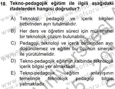 İng. Öğretmenliğinde Öğretim Teknolojileri Ve Materyal Tasarımı 1 Dersi 2015 - 2016 Yılı (Vize) Ara Sınav Soruları 18. Soru