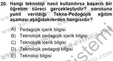 İng. Öğretmenliğinde Öğretim Teknolojileri Ve Materyal Tasarımı 1 Dersi 2015 - 2016 Yılı (Vize) Ara Sınav Soruları 20. Soru