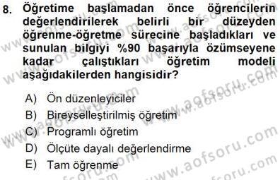 İng. Öğretmenliğinde Öğretim Teknolojileri Ve Materyal Tasarımı 1 Dersi 2015 - 2016 Yılı (Vize) Ara Sınav Soruları 8. Soru
