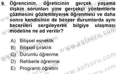 İng. Öğretmenliğinde Öğretim Teknolojileri Ve Materyal Tasarımı 1 Dersi 2015 - 2016 Yılı (Vize) Ara Sınav Soruları 9. Soru
