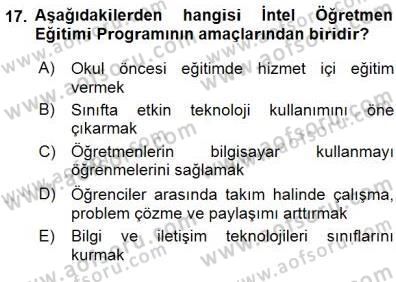 İng. Öğretmenliğinde Öğretim Teknolojileri Ve Materyal Tasarımı 1 Dersi 2015 - 2016 Yılı (Final) Dönem Sonu Sınav Soruları 17. Soru