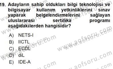 İng. Öğretmenliğinde Öğretim Teknolojileri Ve Materyal Tasarımı 1 Dersi 2015 - 2016 Yılı (Final) Dönem Sonu Sınav Soruları 19. Soru