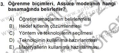 İng. Öğretmenliğinde Öğretim Teknolojileri Ve Materyal Tasarımı 1 Dersi 2015 - 2016 Yılı (Final) Dönem Sonu Sınav Soruları 3. Soru