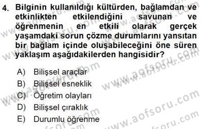 İng. Öğretmenliğinde Öğretim Teknolojileri Ve Materyal Tasarımı 1 Dersi 2015 - 2016 Yılı (Final) Dönem Sonu Sınav Soruları 4. Soru