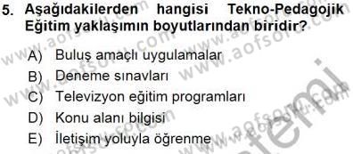İng. Öğretmenliğinde Öğretim Teknolojileri Ve Materyal Tasarımı 1 Dersi 2015 - 2016 Yılı (Final) Dönem Sonu Sınav Soruları 5. Soru