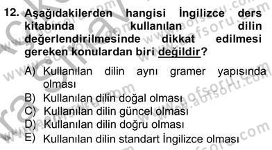 İng. Öğretmenliğinde Öğretim Teknolojileri Ve Materyal Tasarımı 2 Dersi 2012 - 2013 Yılı (Vize) Ara Sınav Soruları 12. Soru