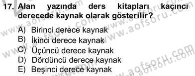 İng. Öğretmenliğinde Öğretim Teknolojileri Ve Materyal Tasarımı 2 Dersi 2012 - 2013 Yılı (Vize) Ara Sınav Soruları 17. Soru