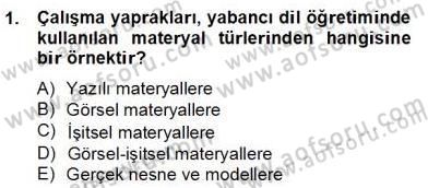İng. Öğretmenliğinde Öğretim Teknolojileri Ve Materyal Tasarımı 2 Dersi 2012 - 2013 Yılı (Final) Dönem Sonu Sınav Soruları 1. Soru