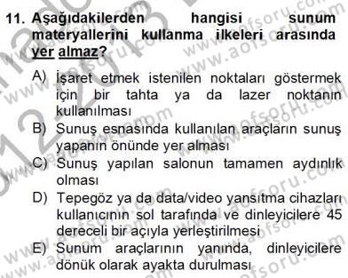 İng. Öğretmenliğinde Öğretim Teknolojileri Ve Materyal Tasarımı 2 Dersi 2012 - 2013 Yılı (Final) Dönem Sonu Sınav Soruları 11. Soru