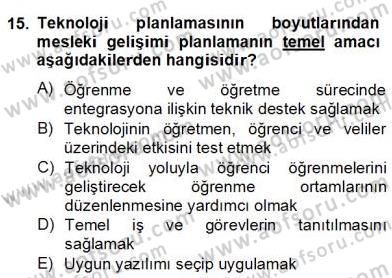 İng. Öğretmenliğinde Öğretim Teknolojileri Ve Materyal Tasarımı 2 Dersi 2012 - 2013 Yılı (Final) Dönem Sonu Sınav Soruları 15. Soru
