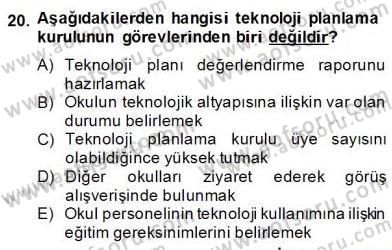 İng. Öğretmenliğinde Öğretim Teknolojileri Ve Materyal Tasarımı 2 Dersi 2012 - 2013 Yılı (Final) Dönem Sonu Sınav Soruları 20. Soru