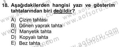 İng. Öğretmenliğinde Öğretim Teknolojileri Ve Materyal Tasarımı 2 Dersi 2013 - 2014 Yılı (Vize) Ara Sınav Soruları 18. Soru