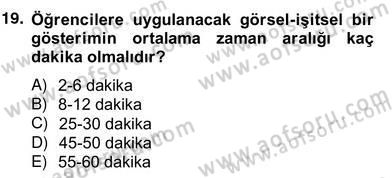 İng. Öğretmenliğinde Öğretim Teknolojileri Ve Materyal Tasarımı 2 Dersi 2013 - 2014 Yılı (Vize) Ara Sınav Soruları 19. Soru
