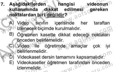 İng. Öğretmenliğinde Öğretim Teknolojileri Ve Materyal Tasarımı 2 Dersi 2013 - 2014 Yılı (Vize) Ara Sınav Soruları 7. Soru