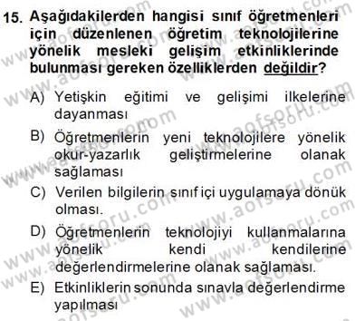 İng. Öğretmenliğinde Öğretim Teknolojileri Ve Materyal Tasarımı 2 Dersi 2013 - 2014 Yılı (Final) Dönem Sonu Sınavı 15. Soru