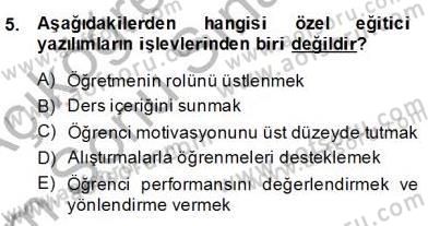 İng. Öğretmenliğinde Öğretim Teknolojileri Ve Materyal Tasarımı 2 Dersi 2013 - 2014 Yılı (Final) Dönem Sonu Sınavı 5. Soru